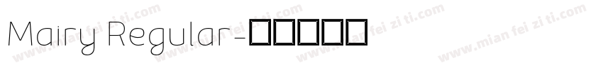Mairy Regular字体转换